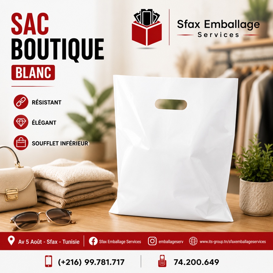 Sac boutique blanc