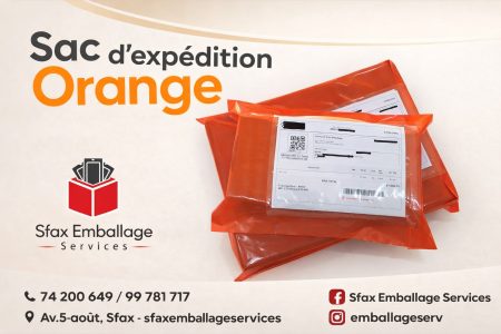 Sac d'expédition orange sans pochette