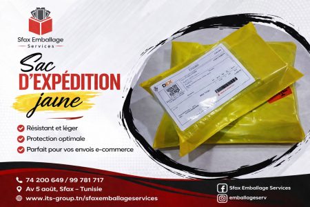 Sac d'expédition jaune sans pochette