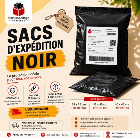 Sac d'expédition noir sans pochette