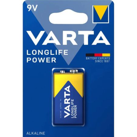 Pile Alcaline VARTA Longlife Power 9V (6LR61) – Bleu